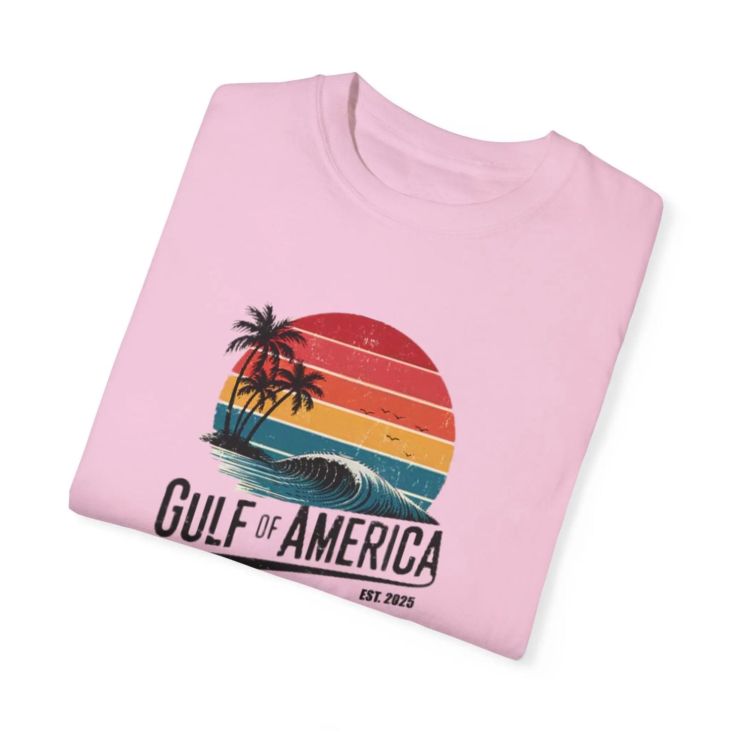 Gulf of America Garment-Dyed T-shirt, Beach Vibes Tee, Summer Apparel, Travel Shirt, Vacation Gift, Unisex Style - Galvaleos