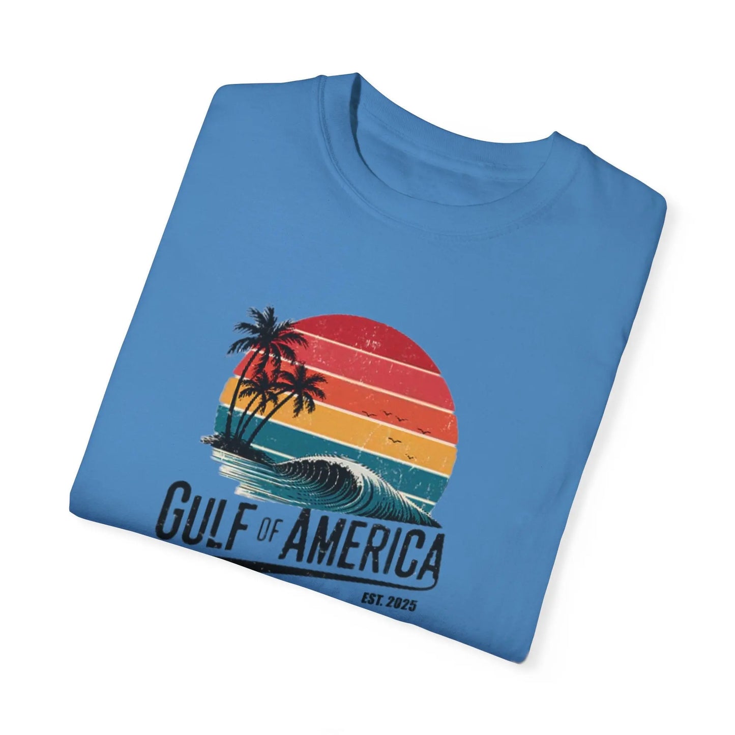 Gulf of America Garment-Dyed T-shirt, Beach Vibes Tee, Summer Apparel, Travel Shirt, Vacation Gift, Unisex Style - Galvaleos