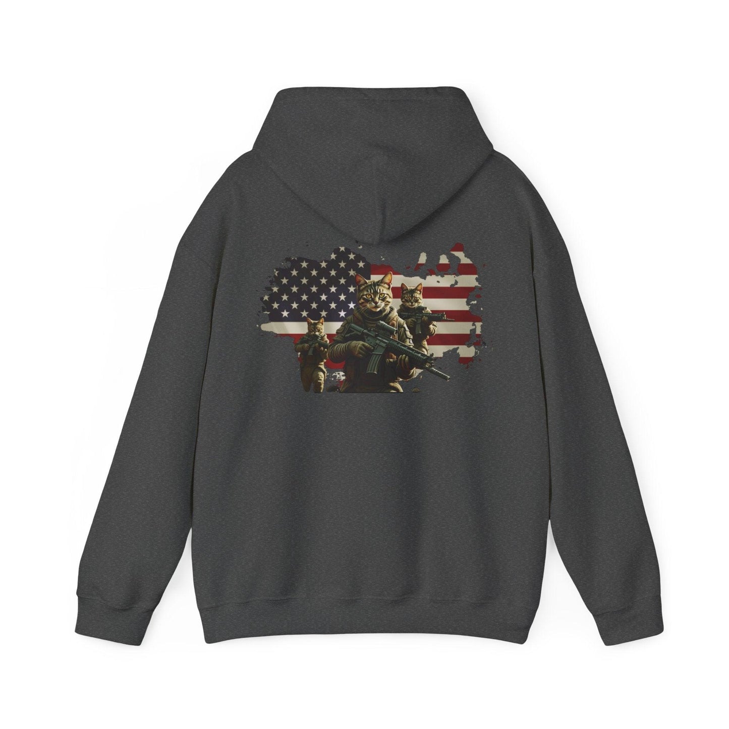 1776 Military Cats Hoodie, USA, Patriotic, American Independence Day Gift, Veterans Day Apparel - Galvaleos