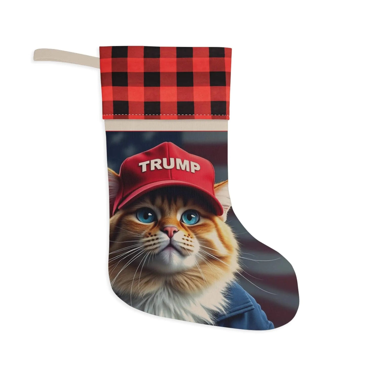 Trump MAGA Cat Christmas Stocking - Galvaleos