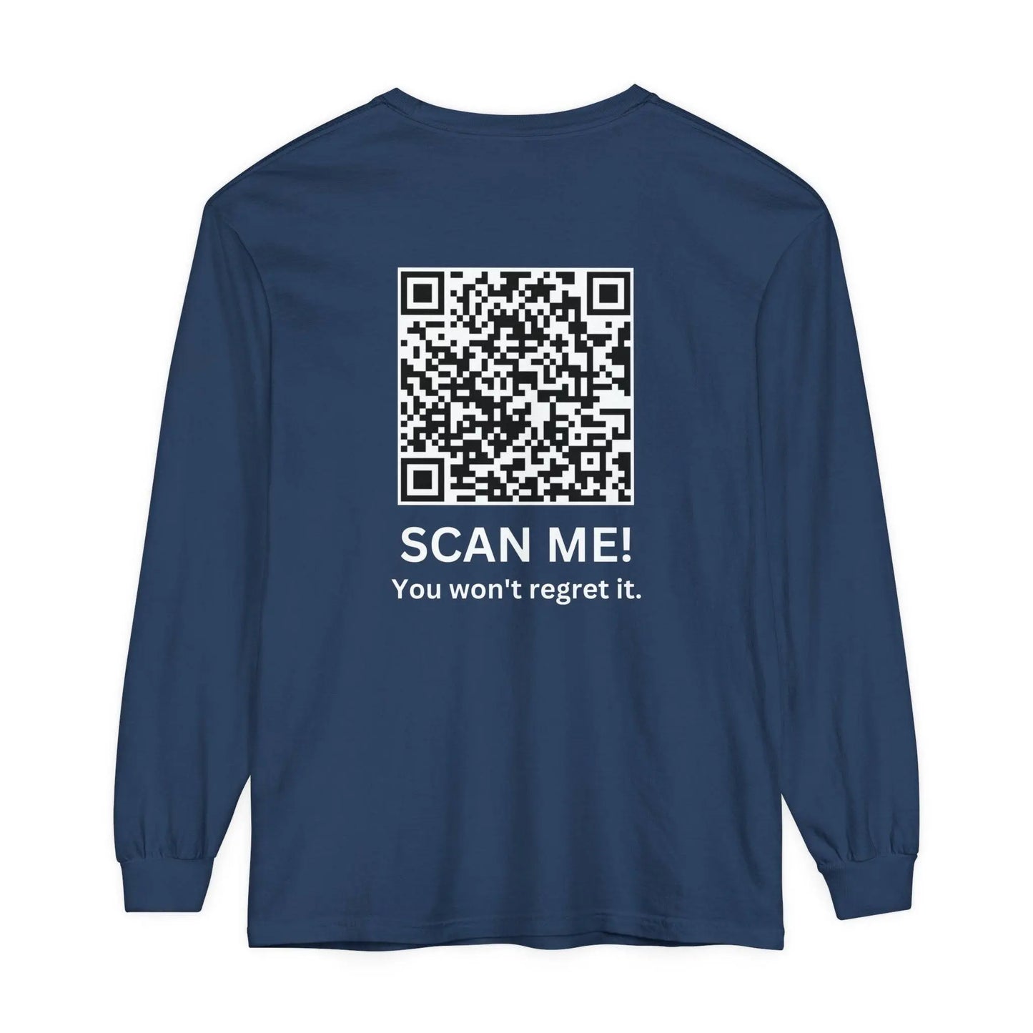 Trump YMCA Dance QR Code Long Sleeve Tshirt, Funny Comfort Colors Tee, Unisex Long Sleeve Shirt - Galvaleos