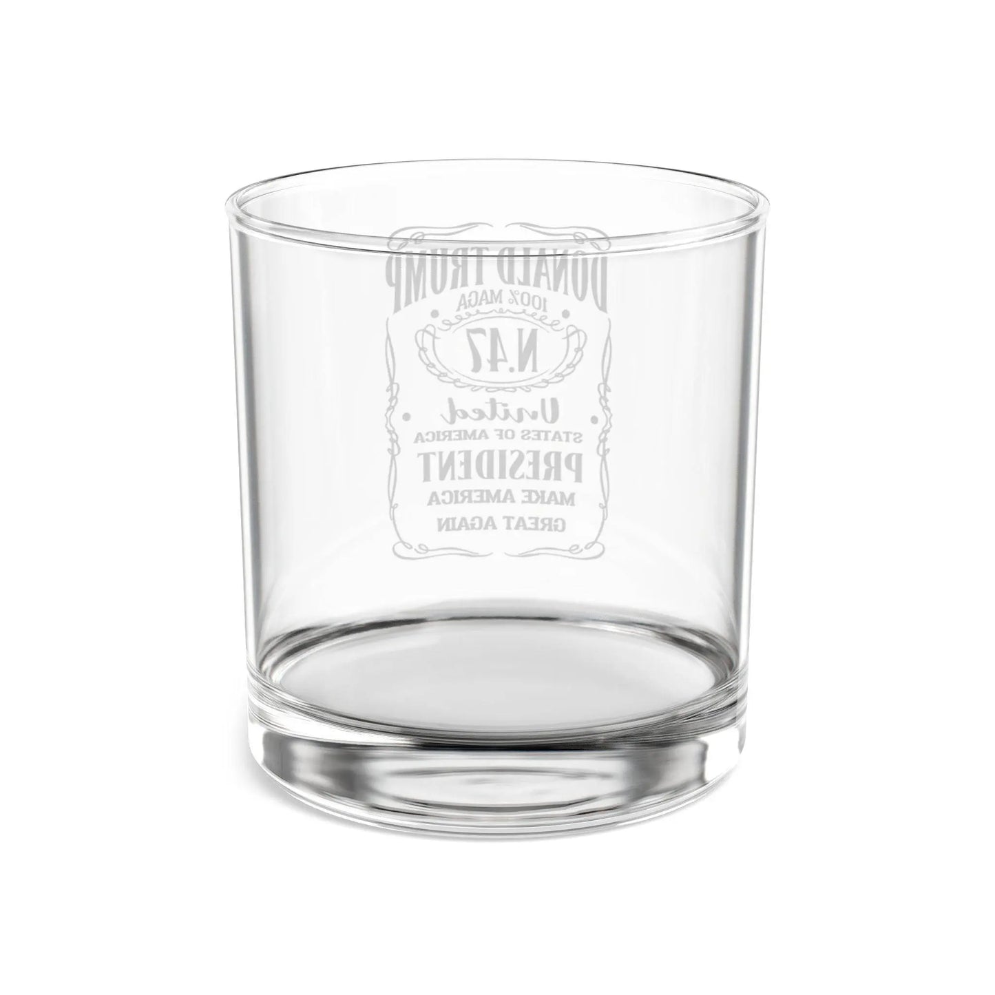 Trump Rocks Glass, Jack Daniels theme - Whiskey Glass - Galvaleos