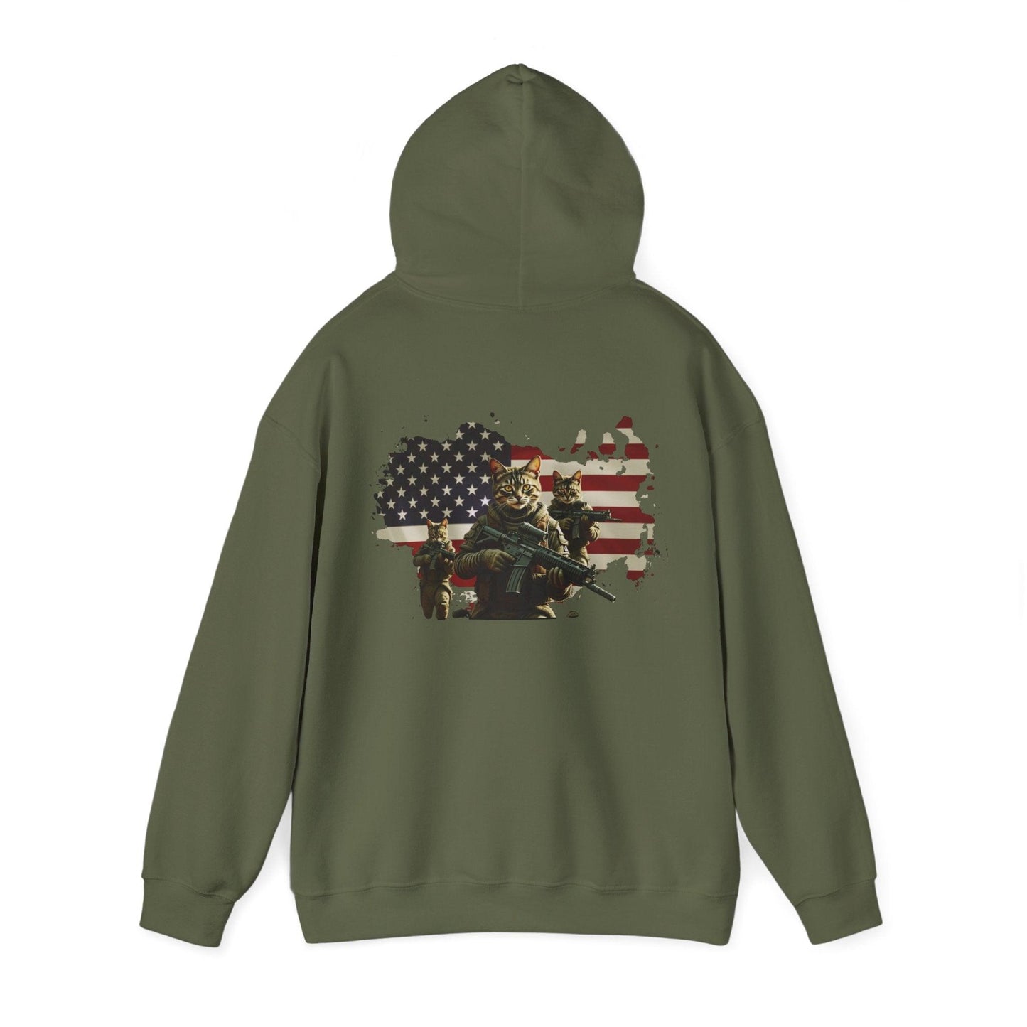 1776 Military Cats Hoodie, USA, Patriotic, American Independence Day Gift, Veterans Day Apparel - Galvaleos
