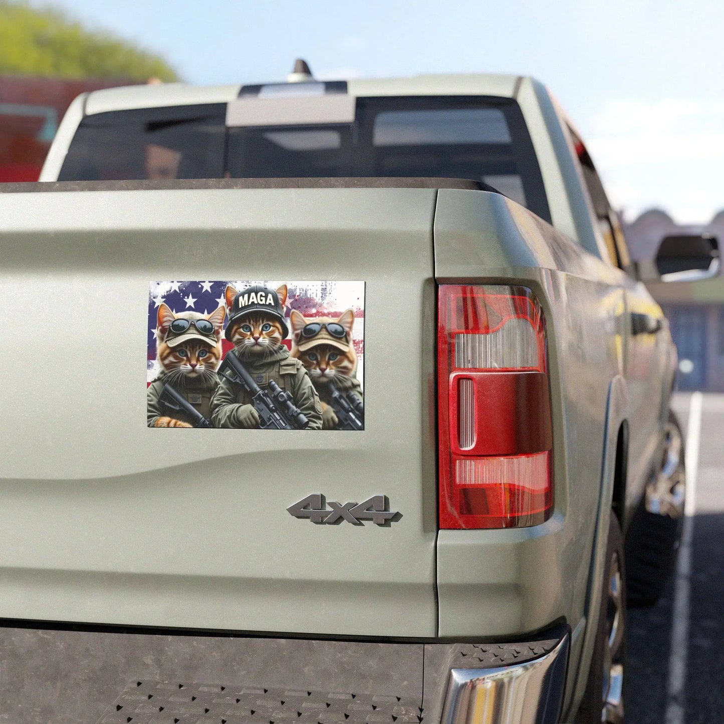 MAGA Military Cats Tailgate, Fridge Magnet - Galvaleos
