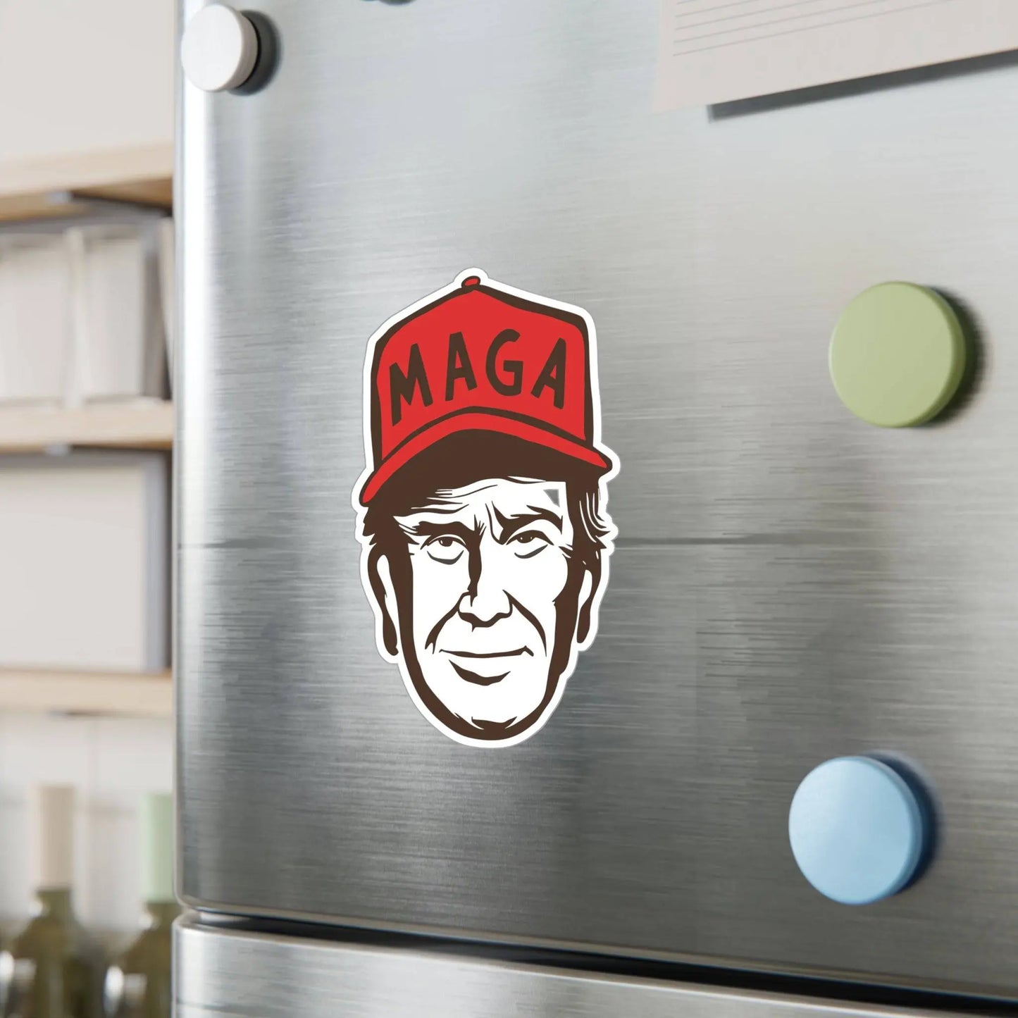 Trump MAGA Kiss-Cut Vinyl Decal Sticker, Bumper Sticker, USA President Supporter Gift, Trump Car Window Cling Decor, - Galvaleos