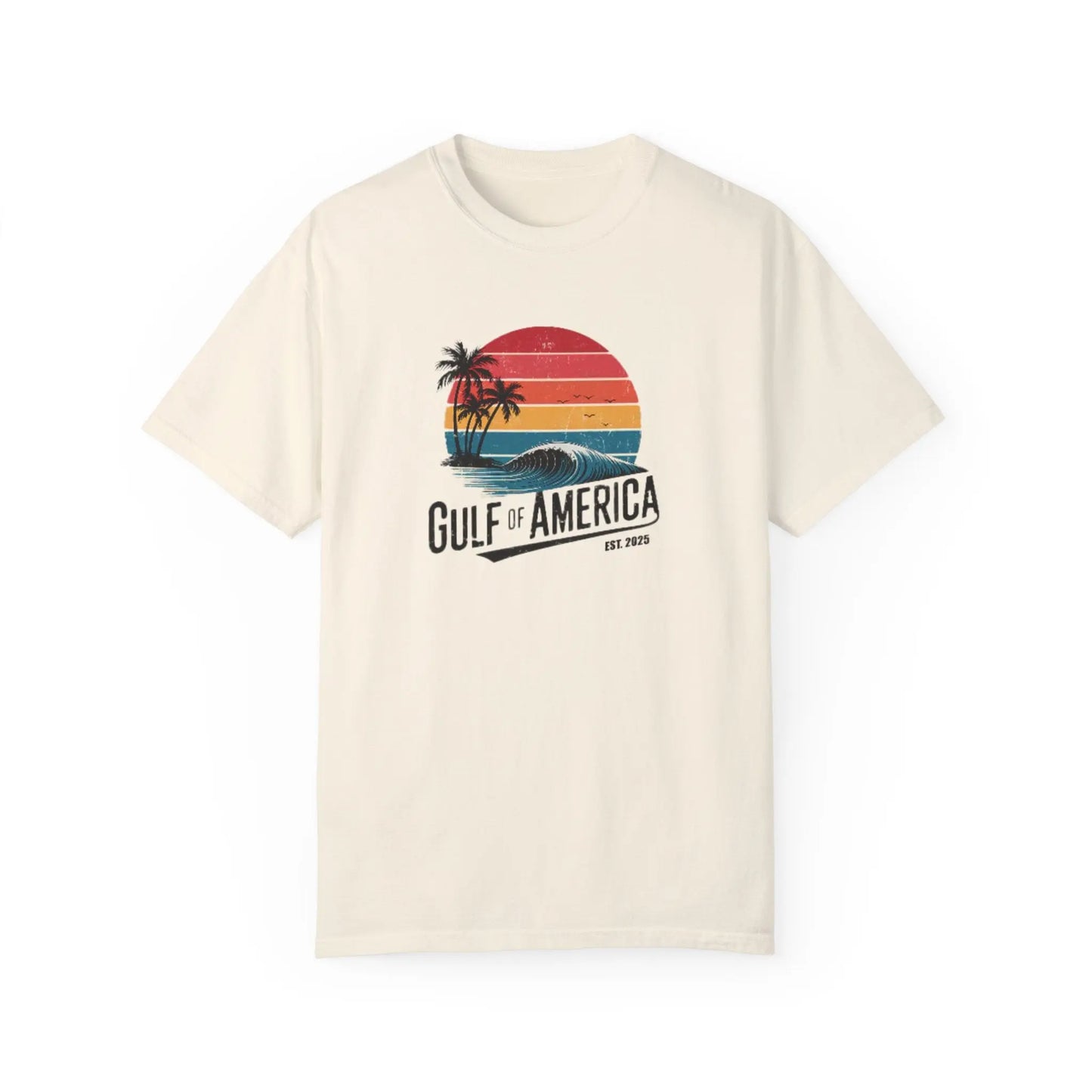 Gulf of America Garment-Dyed T-shirt, Beach Vibes Tee, Summer Apparel, Travel Shirt, Vacation Gift, Unisex Style - Galvaleos