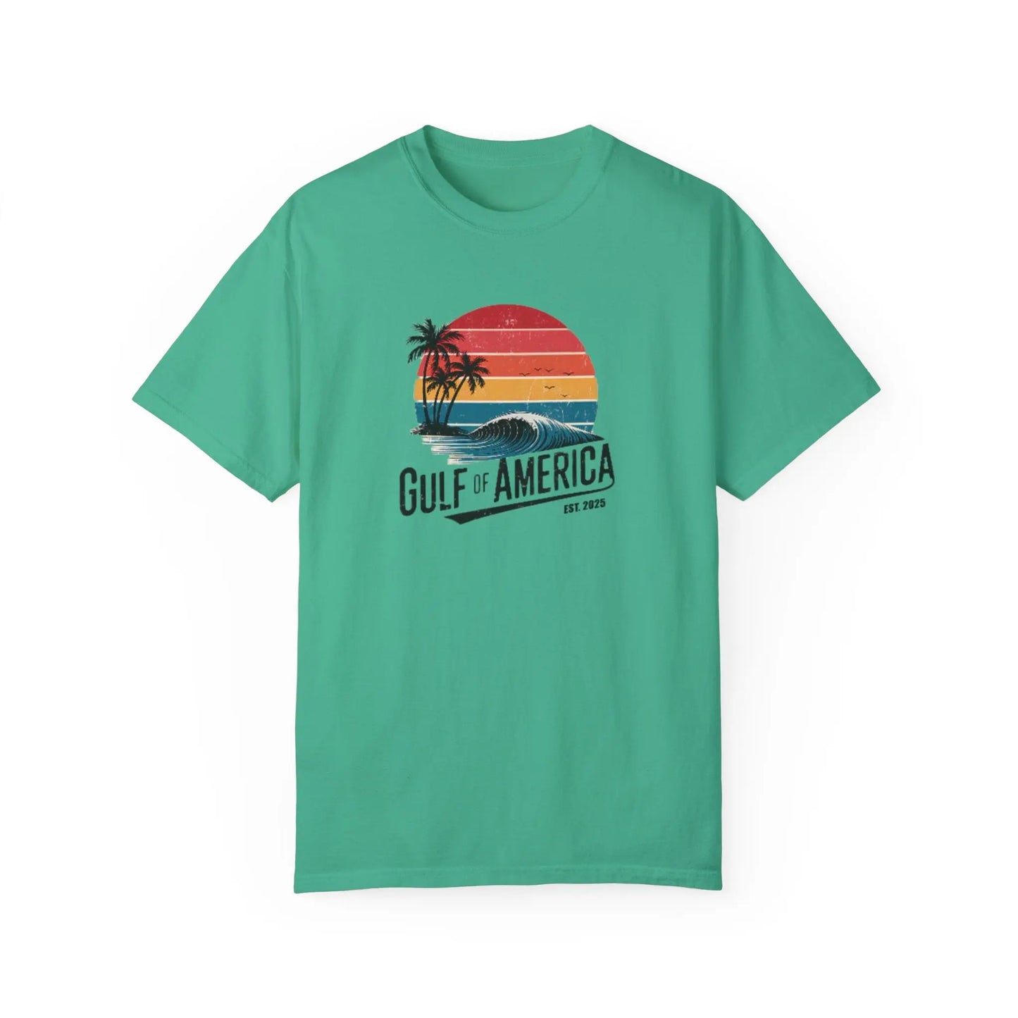 Gulf of America Garment-Dyed T-shirt, Beach Vibes Tee, Summer Apparel, Travel Shirt, Vacation Gift, Unisex Style - Galvaleos