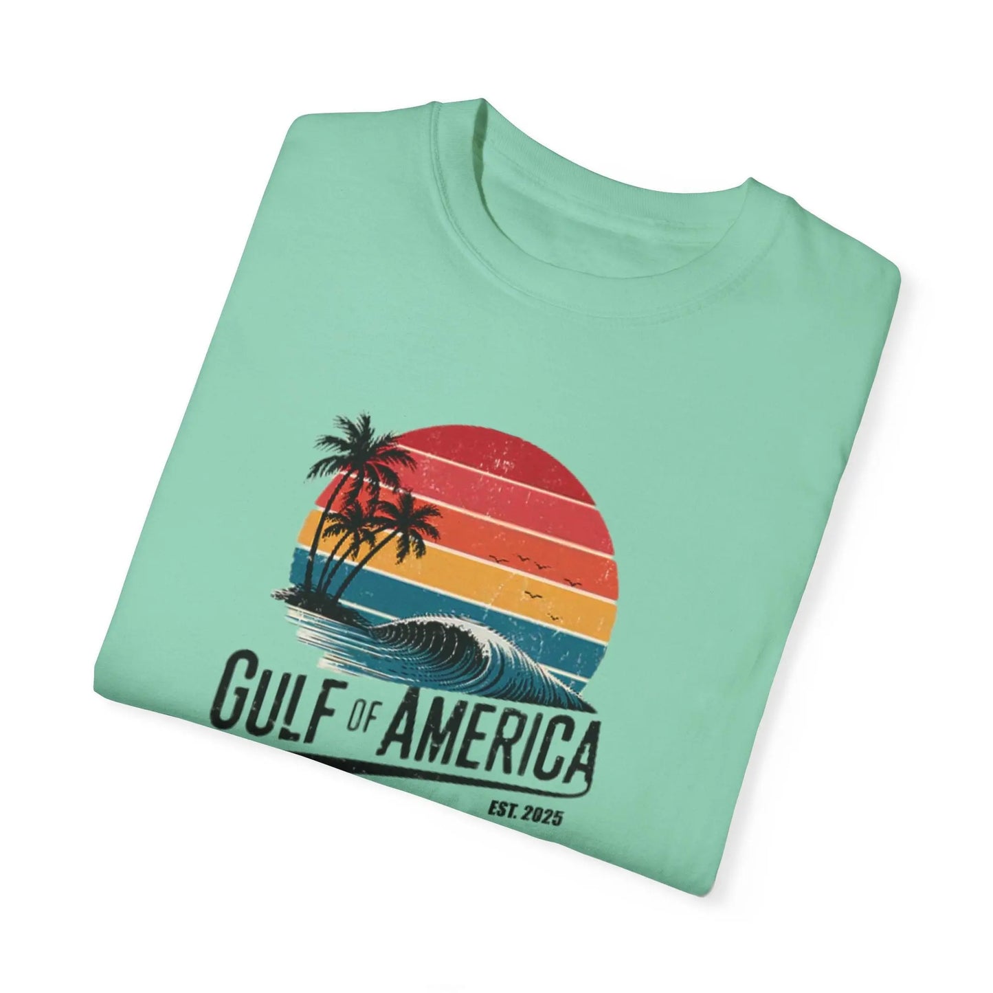 Gulf of America Garment-Dyed T-shirt, Beach Vibes Tee, Summer Apparel, Travel Shirt, Vacation Gift, Unisex Style - Galvaleos