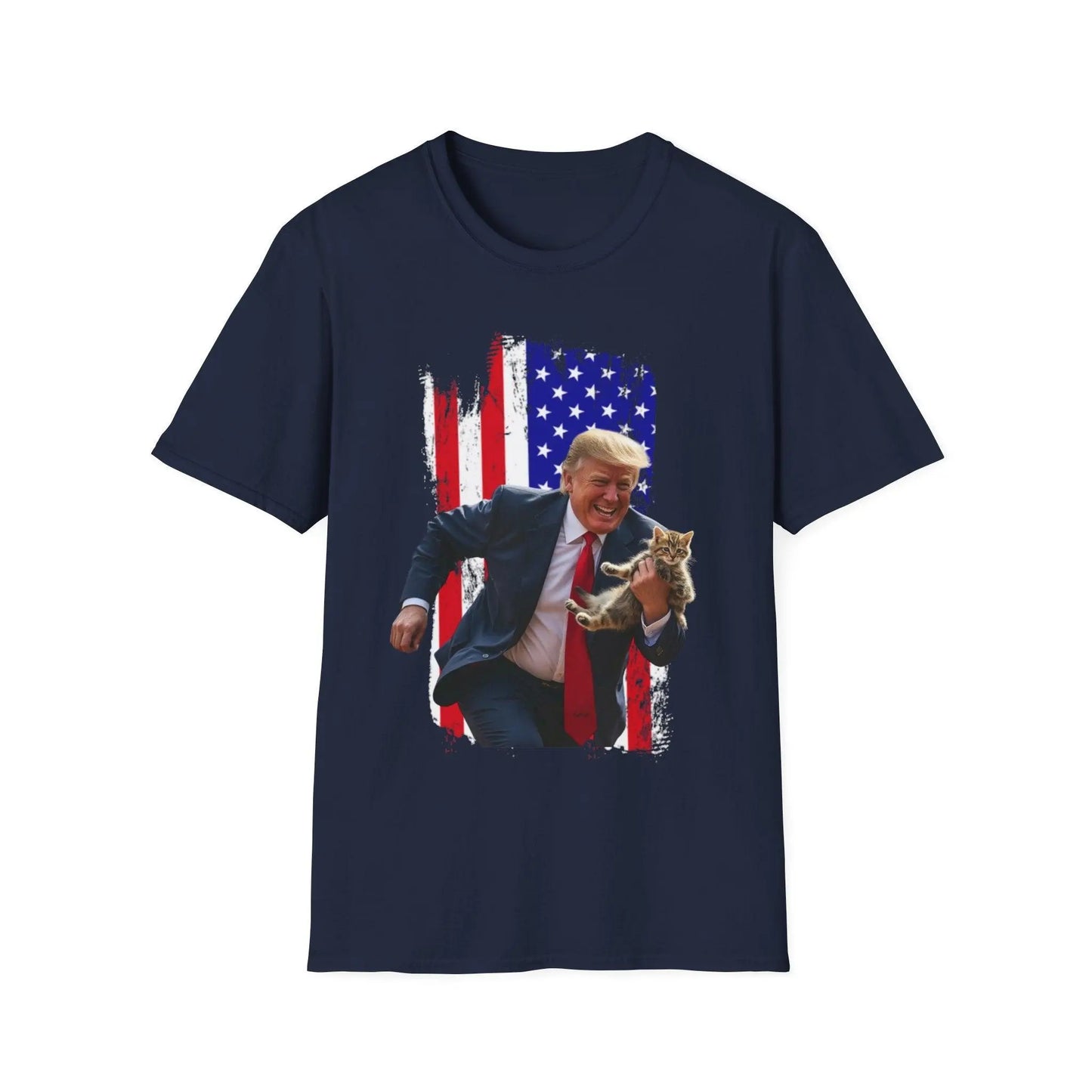 Trump Saving Our Cats Patriotic Tshirt - Galvaleos