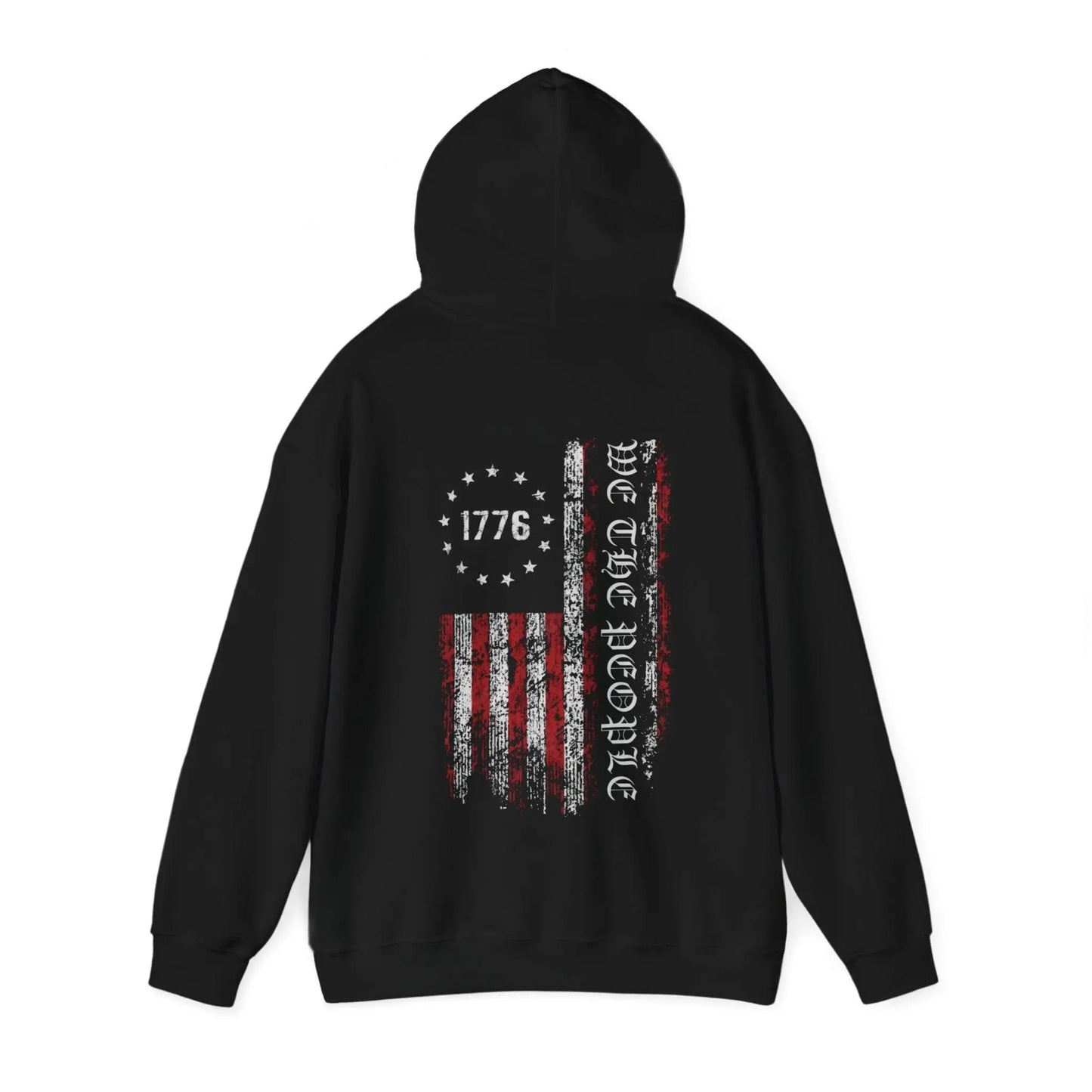1776 We the People American Flag Hoodie - Patriotic Anti Woke, Independence Day Pullover, USA Flag, 4th of July Hoodie, - Galvaleos