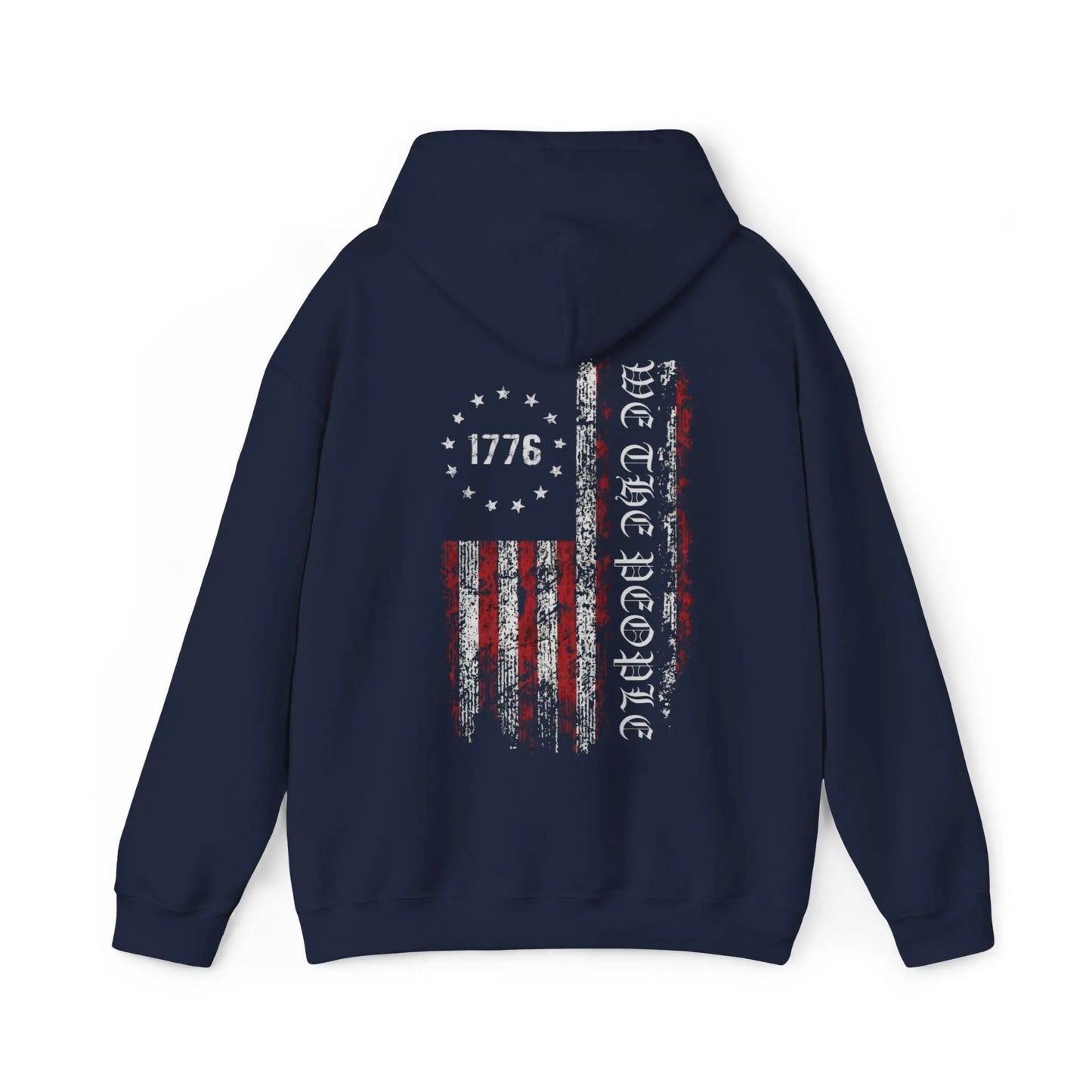 1776 We the People American Flag Hoodie - Patriotic Anti Woke, Independence Day Pullover, USA Flag, 4th of July Hoodie, - Galvaleos