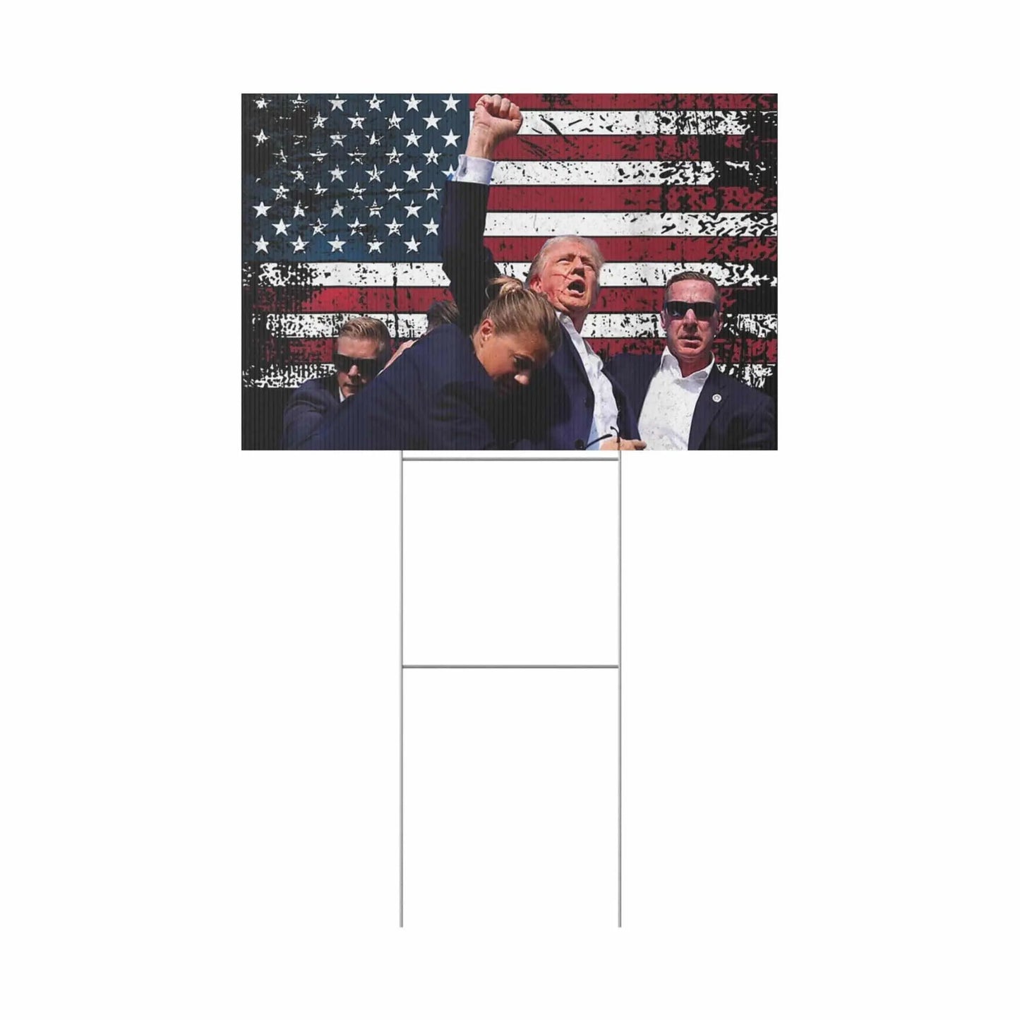 Yard Sign - MAGA Trump FIGHT - Galvaleos