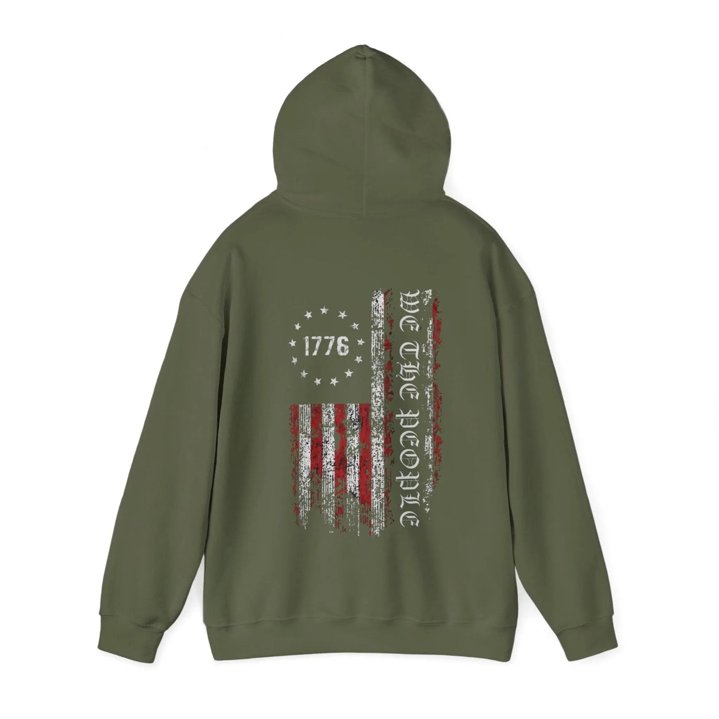1776 We the People American Flag Hoodie - Patriotic Anti Woke, Independence Day Pullover, USA Flag, 4th of July Hoodie, - Galvaleos