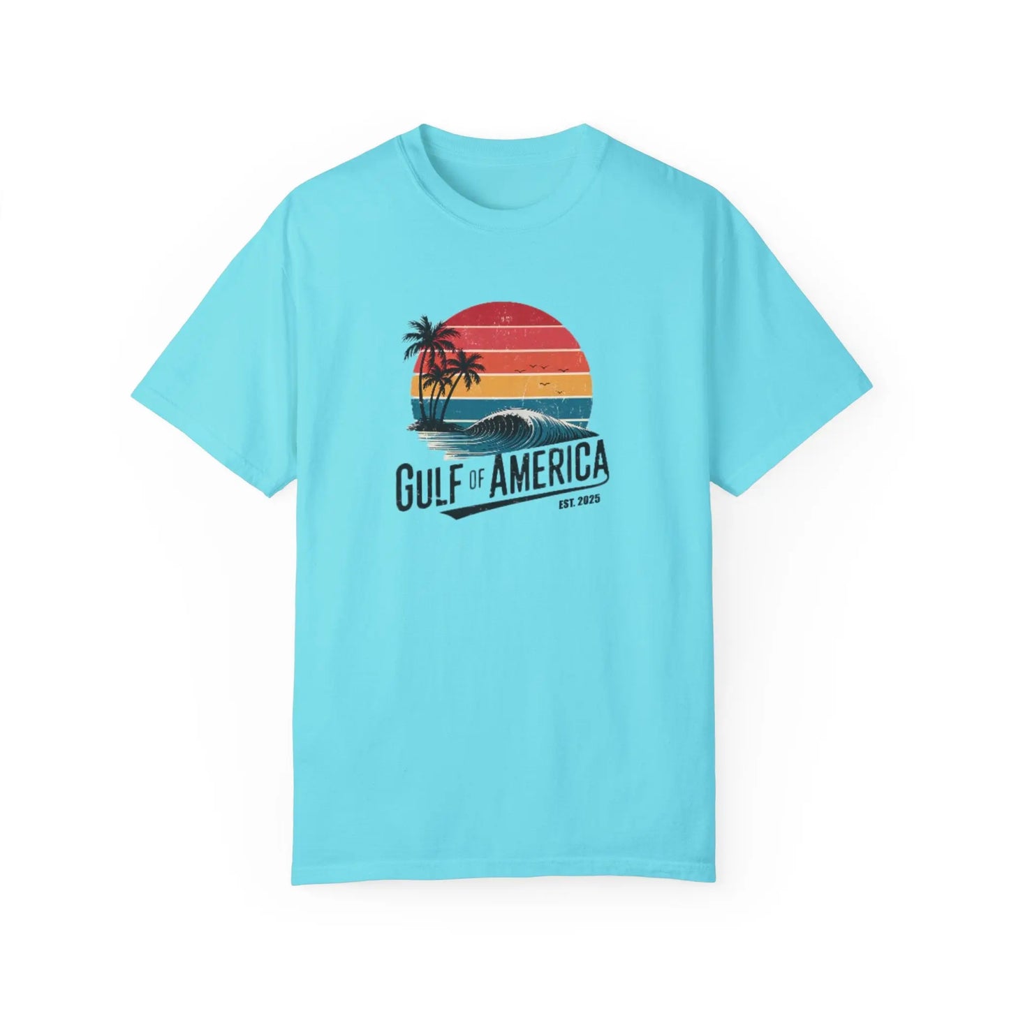Gulf of America Garment-Dyed T-shirt, Beach Vibes Tee, Summer Apparel, Travel Shirt, Vacation Gift, Unisex Style - Galvaleos