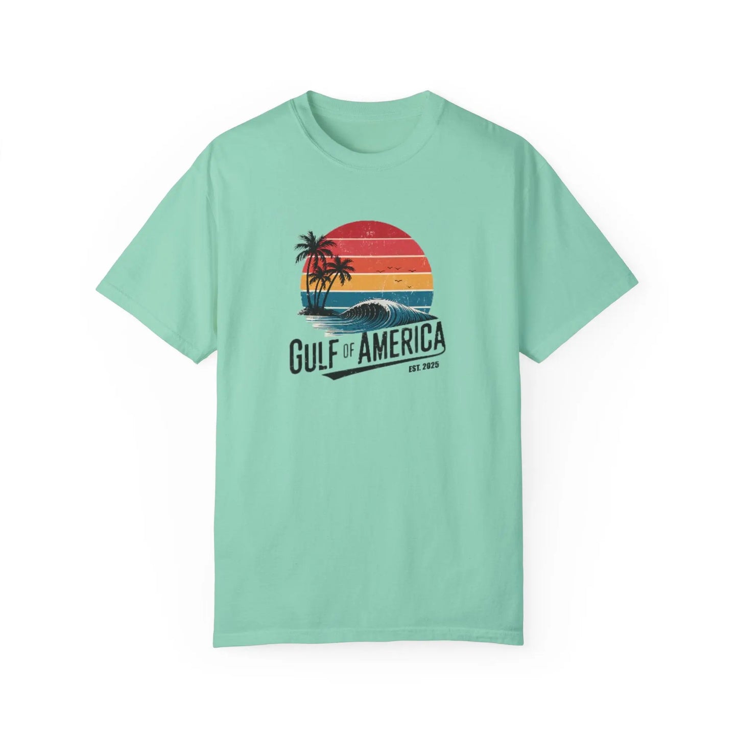 Gulf of America Garment-Dyed T-shirt, Beach Vibes Tee, Summer Apparel, Travel Shirt, Vacation Gift, Unisex Style - Galvaleos