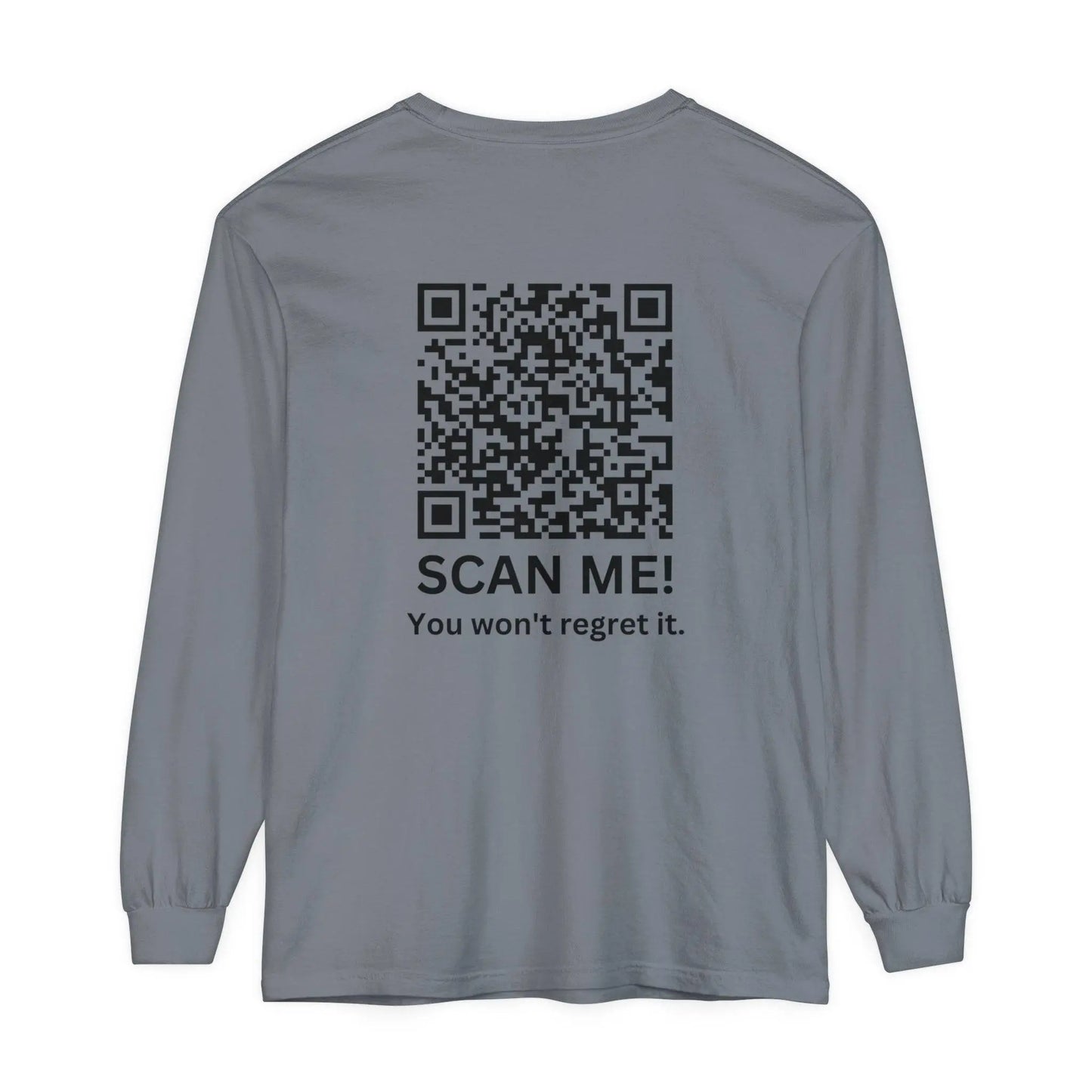Trump YMCA Dance QR Code Long Sleeve Tshirt, Funny Comfort Colors Tee, Unisex Long Sleeve Shirt - Galvaleos