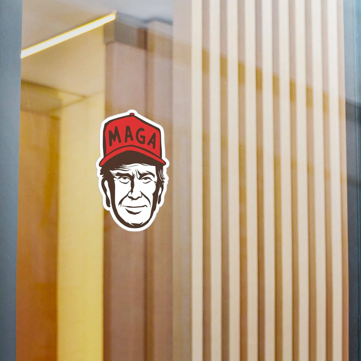 Trump MAGA Kiss-Cut Vinyl Decal Sticker, Bumper Sticker, USA President Supporter Gift, Trump Car Window Cling Decor, - Galvaleos