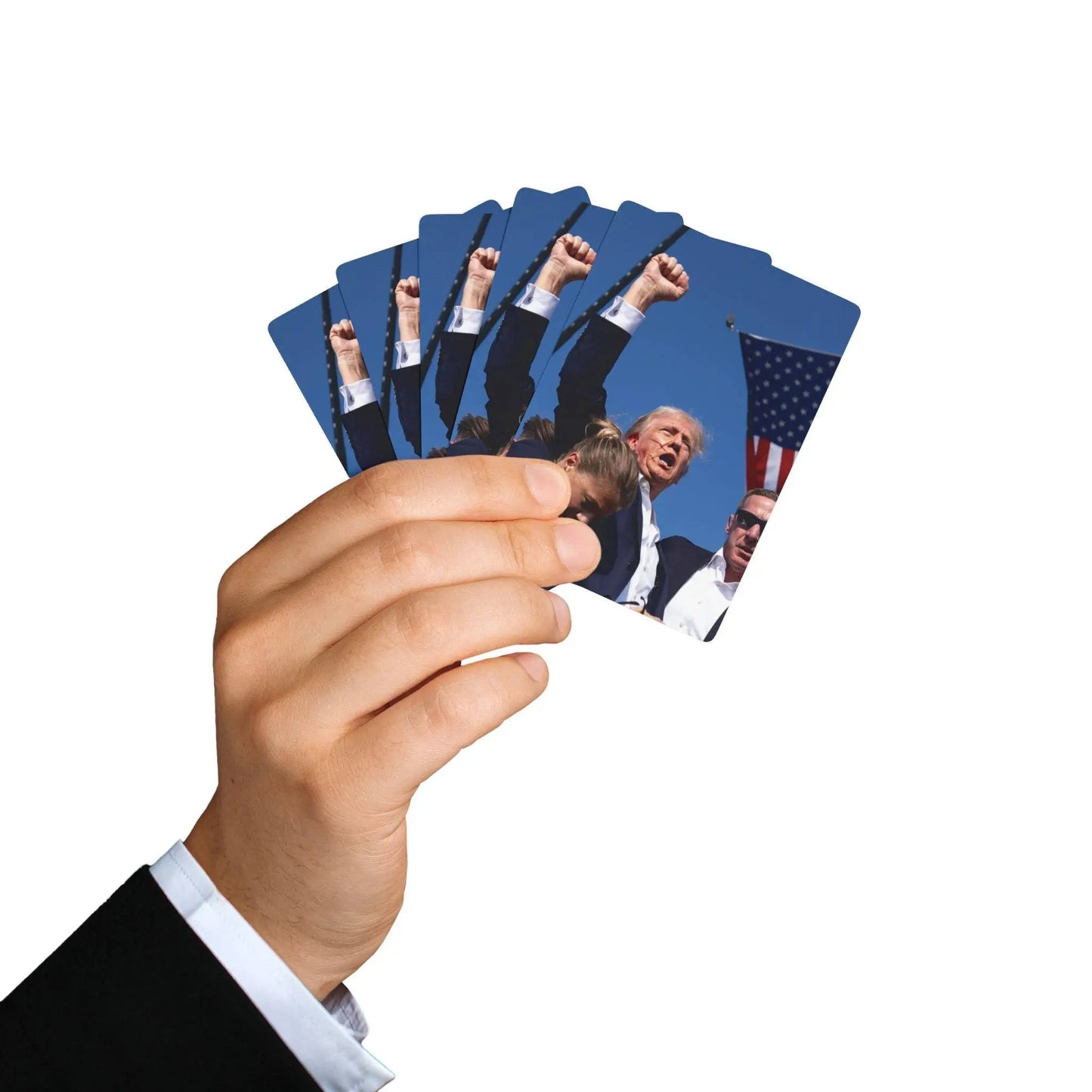 Trump Iconic FIGHT! Playing Cards - Galvaleos