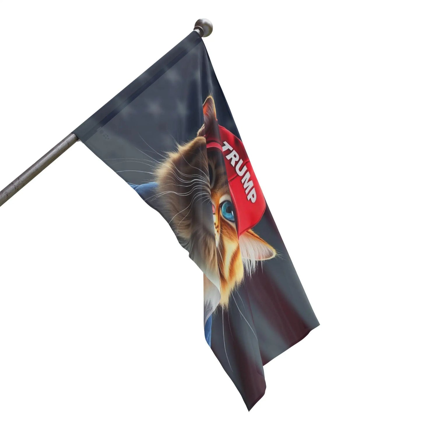 Trump Cat American Flag MAGA, Patriotic, USA, Conservative - Galvaleos