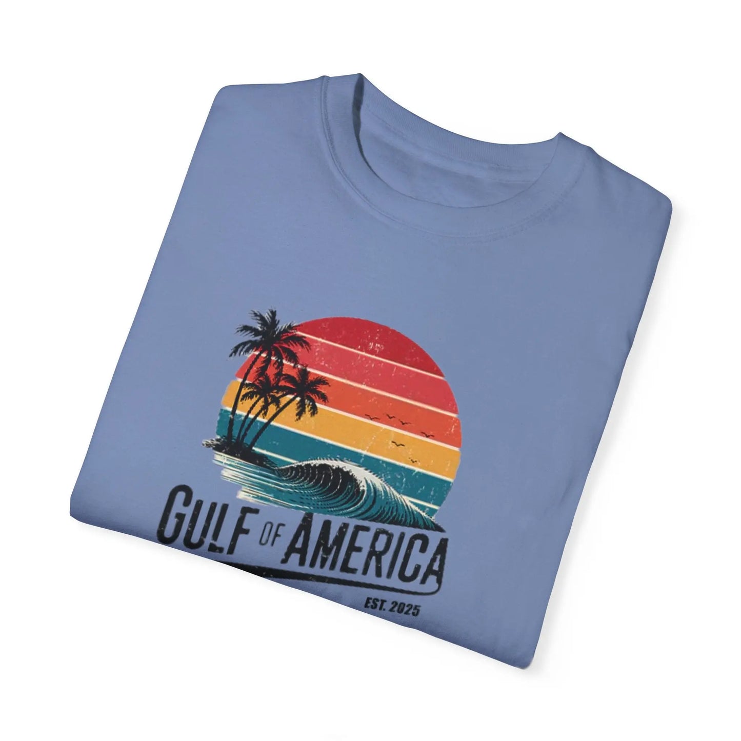 Gulf of America Garment-Dyed T-shirt, Beach Vibes Tee, Summer Apparel, Travel Shirt, Vacation Gift, Unisex Style - Galvaleos