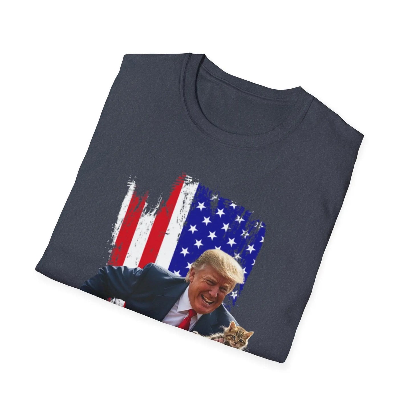 Trump Saving Our Cats Patriotic Tshirt - Galvaleos