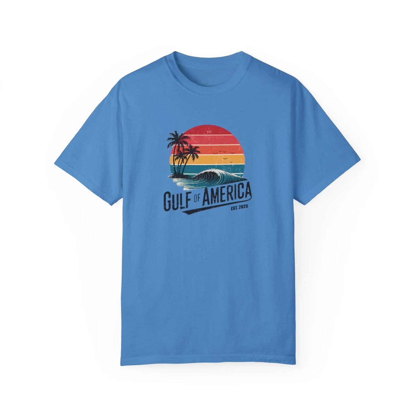 Gulf of America Garment-Dyed T-shirt, Beach Vibes Tee, Summer Apparel, Travel Shirt, Vacation Gift, Unisex Style - Galvaleos