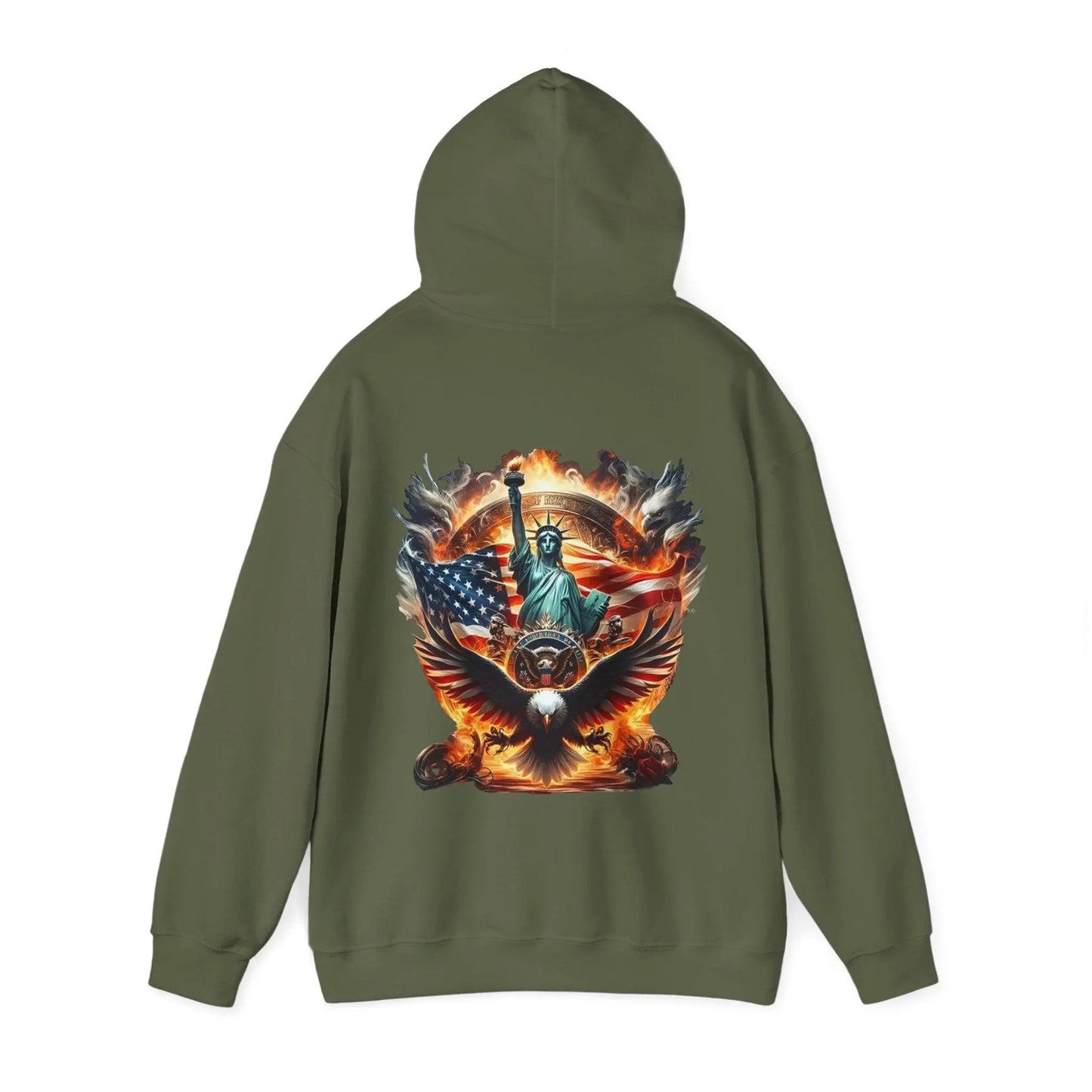 Patriotic Hoodie, Give Me Liberty or Give Me Death Hoodie, American Spirit Pullover, USA Freedom - Galvaleos Galvaleos Galvaleos Navy / S Printify Hoodie Patriotic Hoodie, Give Me Liberty or Give Me Death Hoodie, American Spirit Pullover, USA Freedom