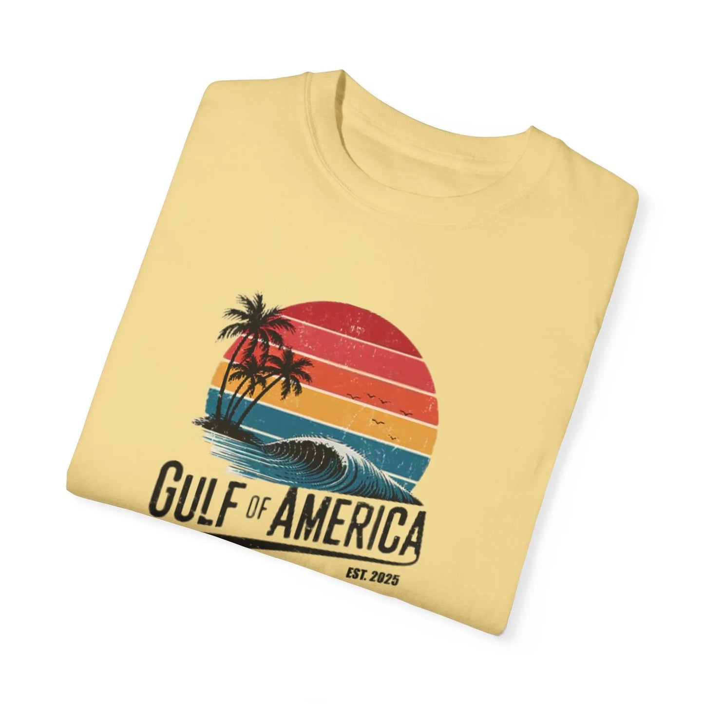 Gulf of America Garment-Dyed T-shirt, Beach Vibes Tee, Summer Apparel, Travel Shirt, Vacation Gift, Unisex Style - Galvaleos