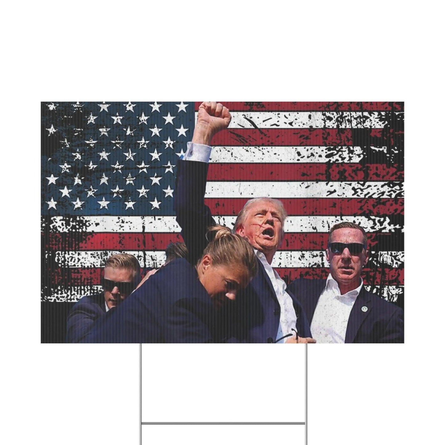 Yard Sign - MAGA Trump FIGHT - Galvaleos