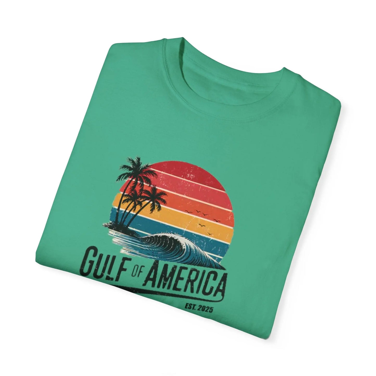 Gulf of America Garment-Dyed T-shirt, Beach Vibes Tee, Summer Apparel, Travel Shirt, Vacation Gift, Unisex Style - Galvaleos