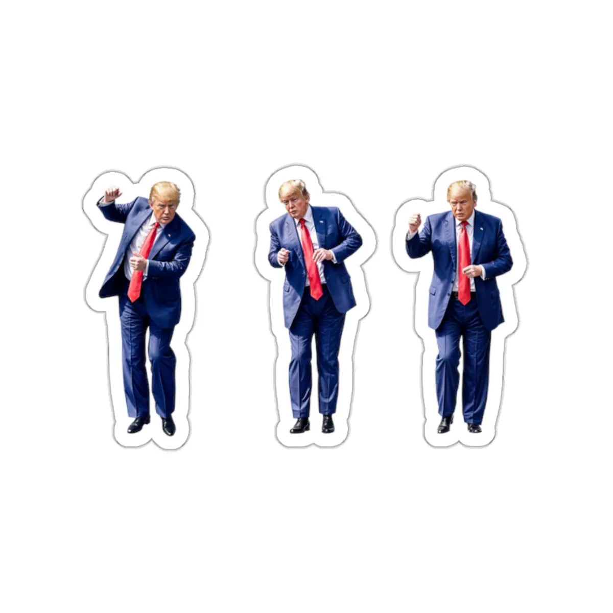 10pc Trump YMCA Dance Kiss-Cut Sticker - Funny Political Bumper Decal, Trump YMCA Dance Sticker, Trump Bumper Sticker, Gas Pump Sticker - Galvaleos
