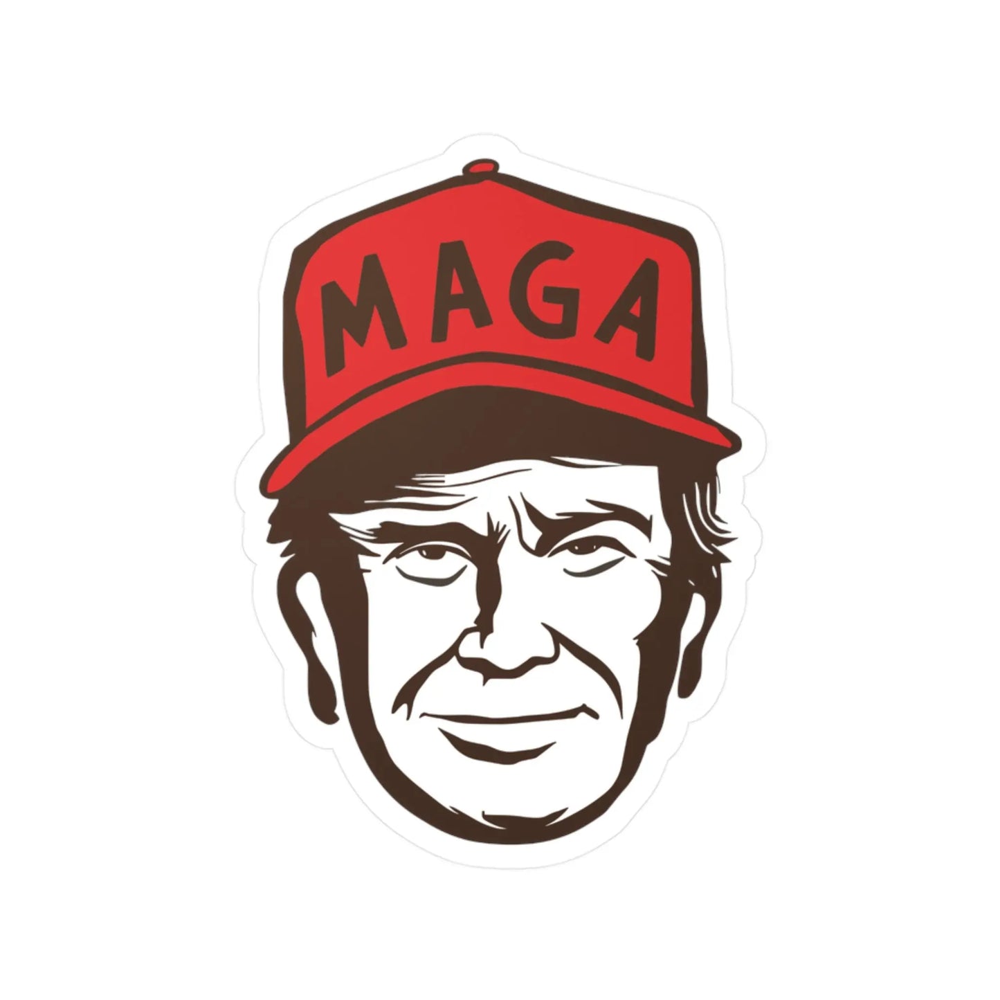 Trump MAGA Kiss-Cut Vinyl Decal Sticker, Bumper Sticker, USA President Supporter Gift, Trump Car Window Cling Decor, - Galvaleos