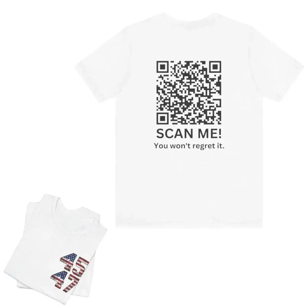 Trump YMCA Dance QR Code Unisex Tshirt - Galvaleos