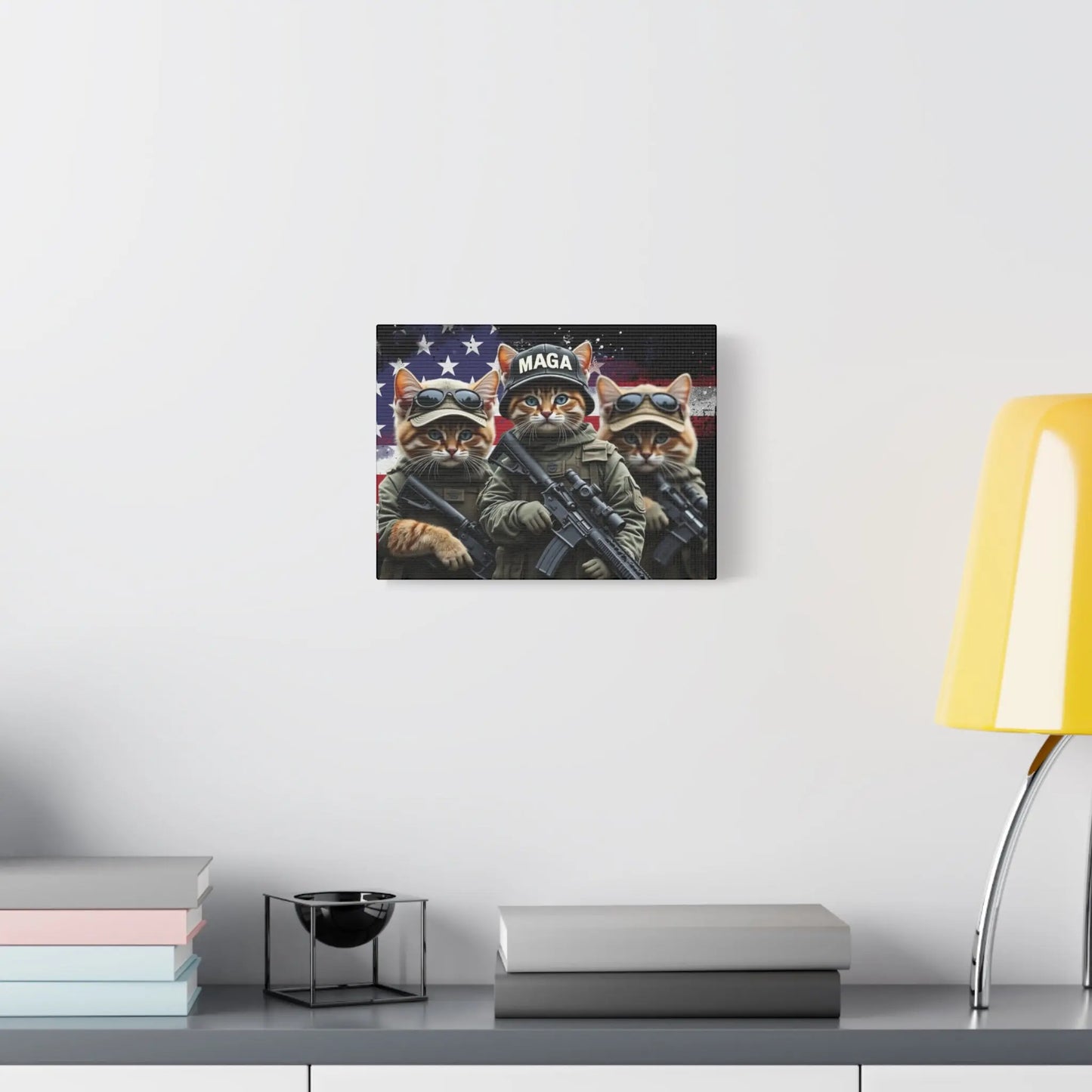 MAGA Tactical Military Cats, Trump, Patriotic Canvas - Canvas Print - Galvaleos