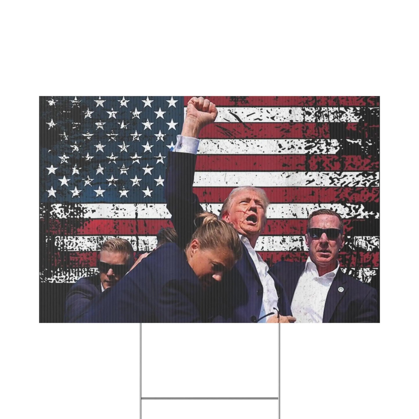 Yard Sign - MAGA Trump FIGHT - Galvaleos