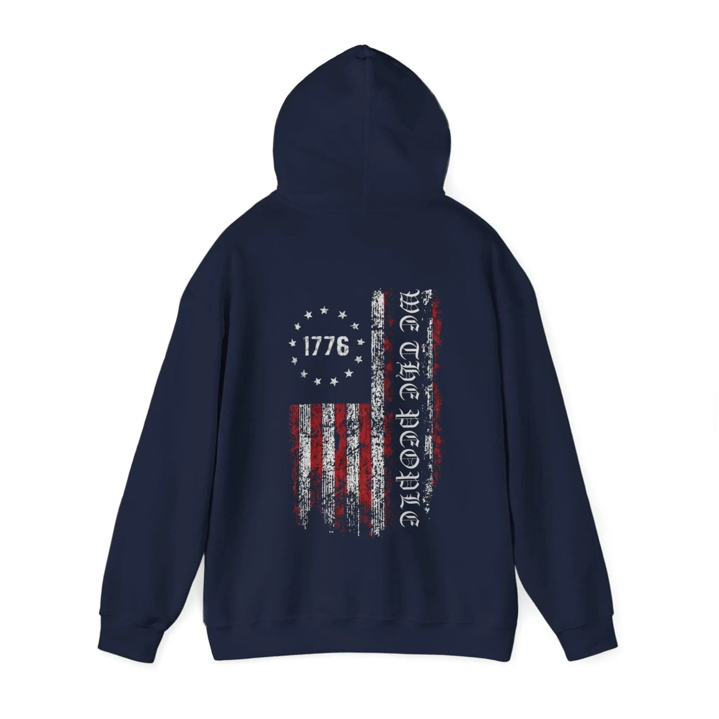 1776 We the People American Flag Hoodie - Patriotic Anti Woke, Independence Day Pullover, USA Flag, 4th of July Hoodie, - Galvaleos