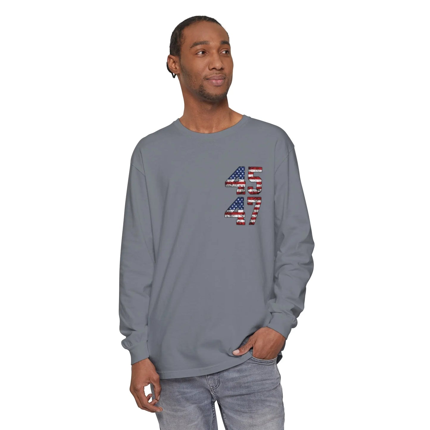 Trump YMCA Dance QR Code Long Sleeve Tshirt, Funny Comfort Colors Tee, Unisex Long Sleeve Shirt - Galvaleos