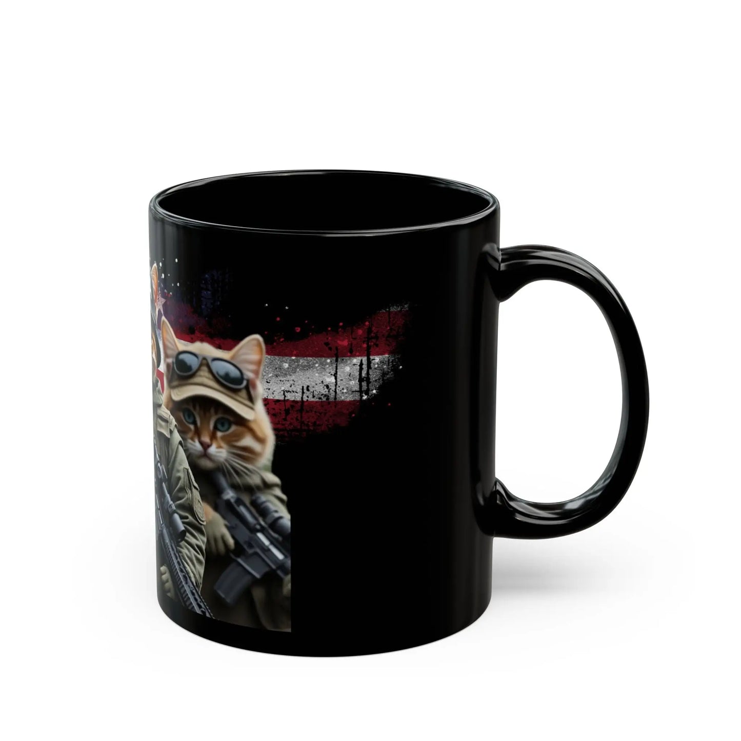 MAGA Military Cats, Patriotic USA Mug - Galvaleos