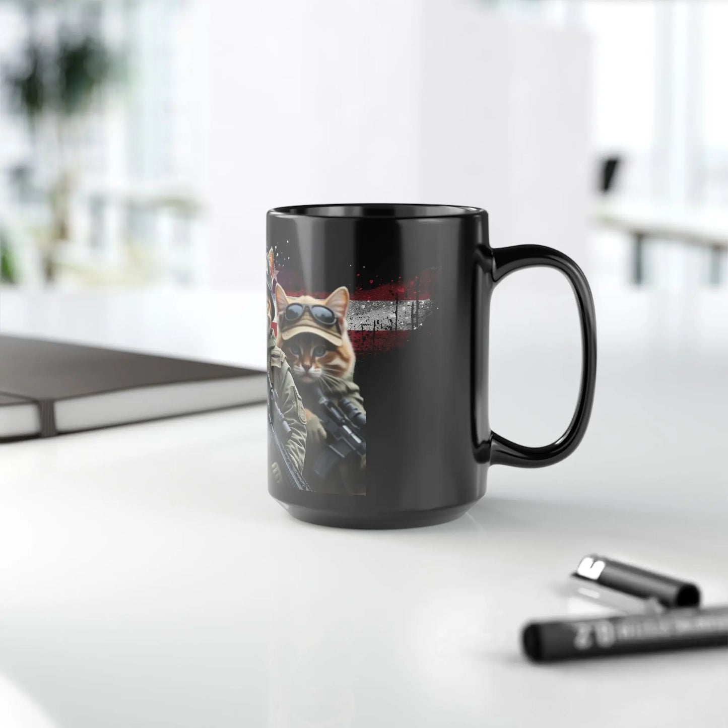 MAGA Military Cats, Patriotic USA Mug - Galvaleos