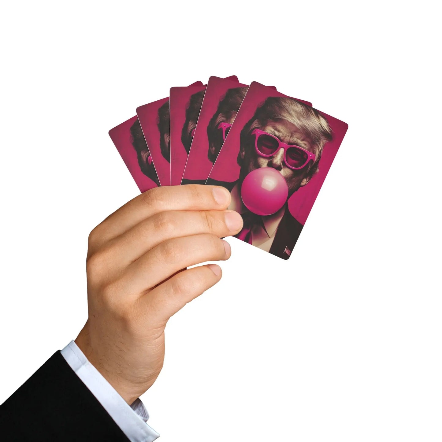 Donald Trump Pink Bubble Gum Playing Cards - Galvaleos