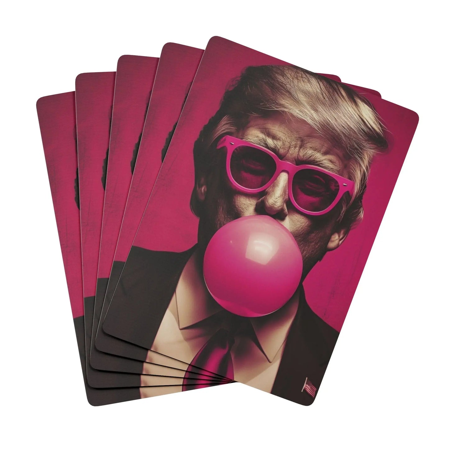 Donald Trump Pink Bubble Gum Playing Cards - Galvaleos