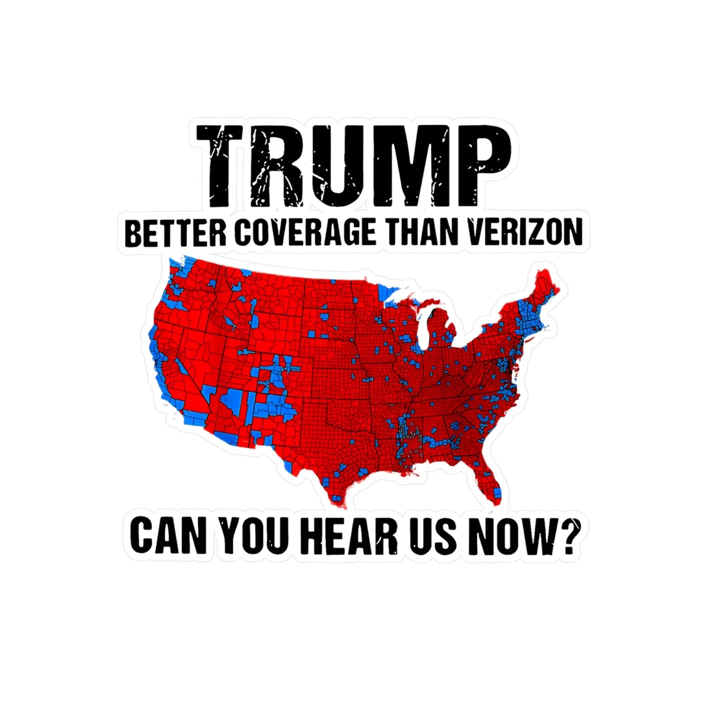 3pc Trump Won, Landslide, President Trump Stickers, Can you hear us now, Window Decal, Trump Bumper Sticker - Galvaleos