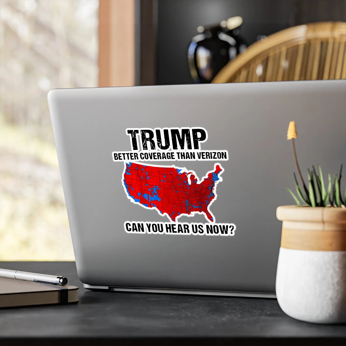 3pc Trump Won, Landslide, President Trump Stickers, Can you hear us now, Window Decal, Trump Bumper Sticker - Galvaleos