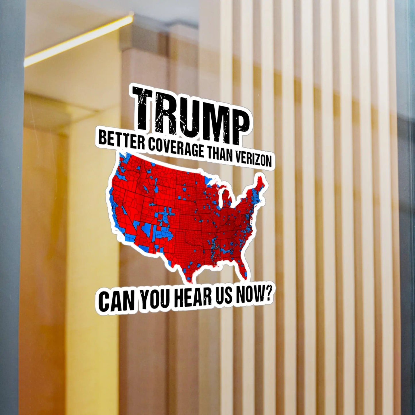 3pc Trump Won, Landslide, President Trump Stickers, Can you hear us now, Window Decal, Trump Bumper Sticker - Galvaleos