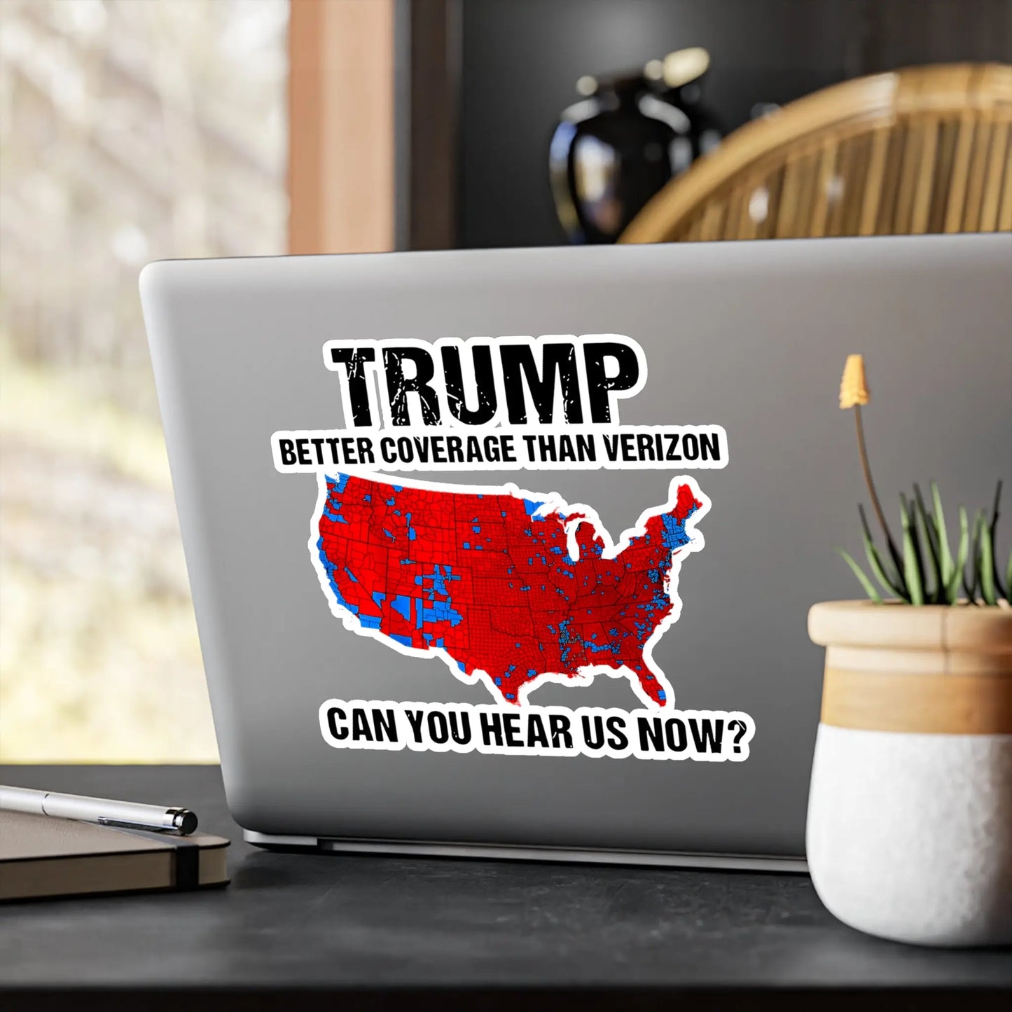 3pc Trump Won, Landslide, President Trump Stickers, Can you hear us now, Window Decal, Trump Bumper Sticker - Galvaleos