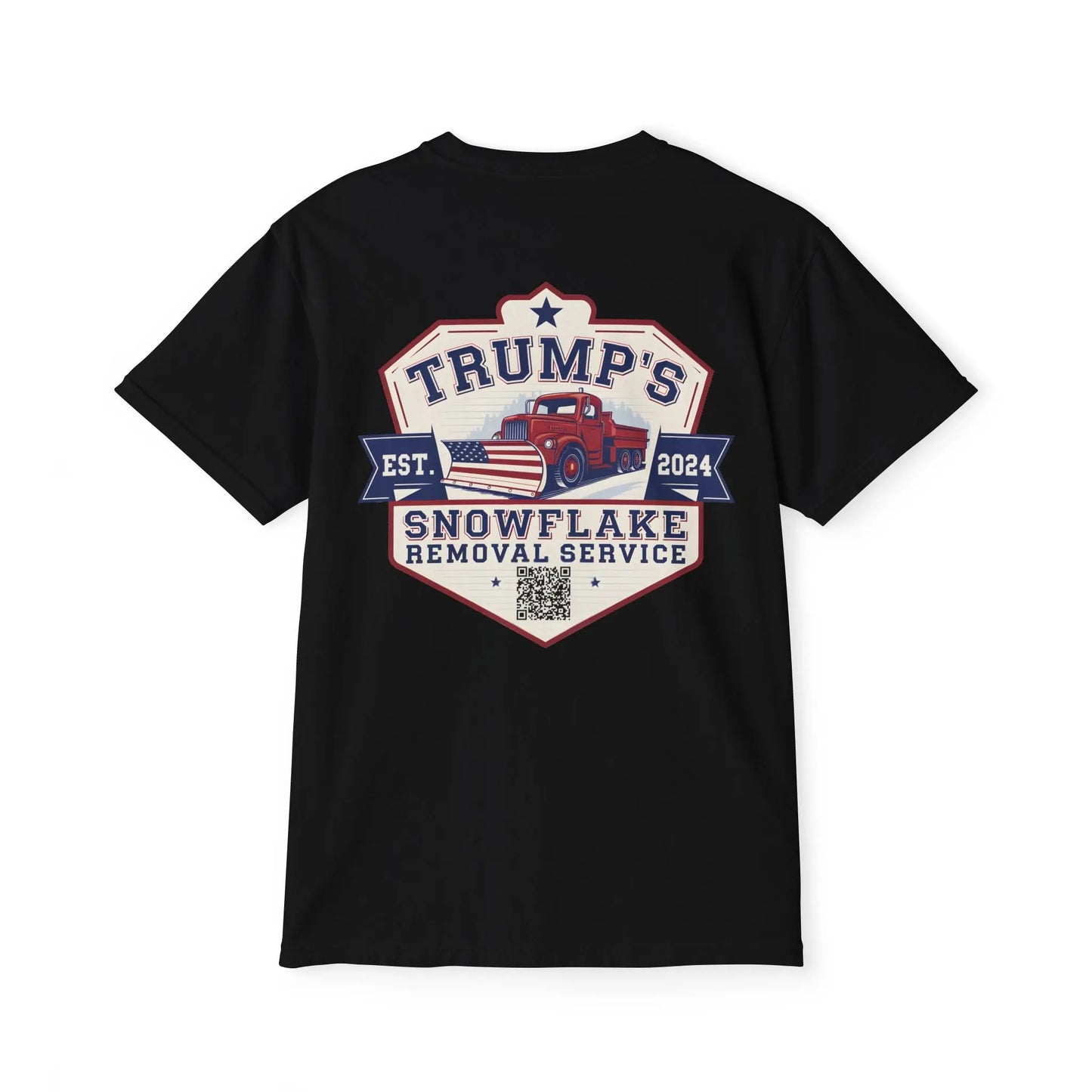 Trump Snowflake Removal QR Code, Trump YMCA Dance, Comfort Colors Unisex Pocket Tshirt - Galvaleos