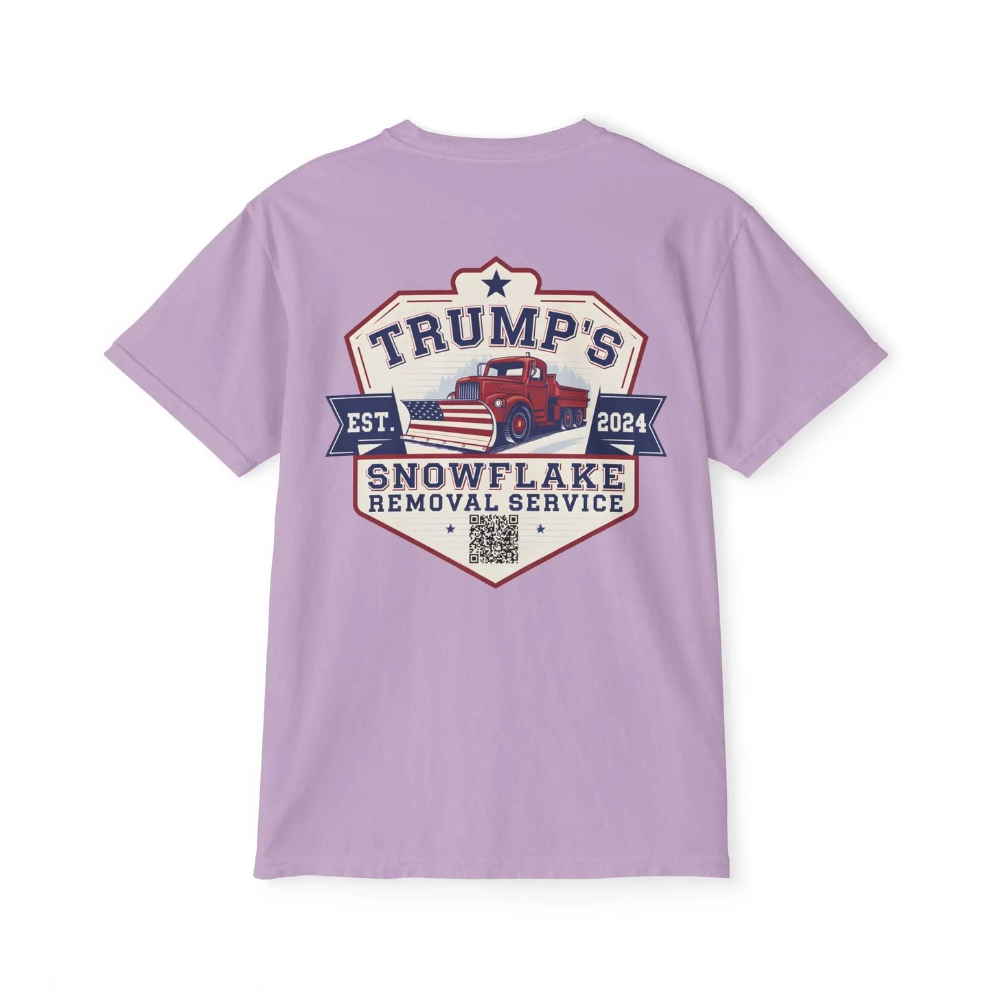 Trump Snowflake Removal QR Code, Trump YMCA Dance, Comfort Colors Unisex Pocket Tshirt - Galvaleos