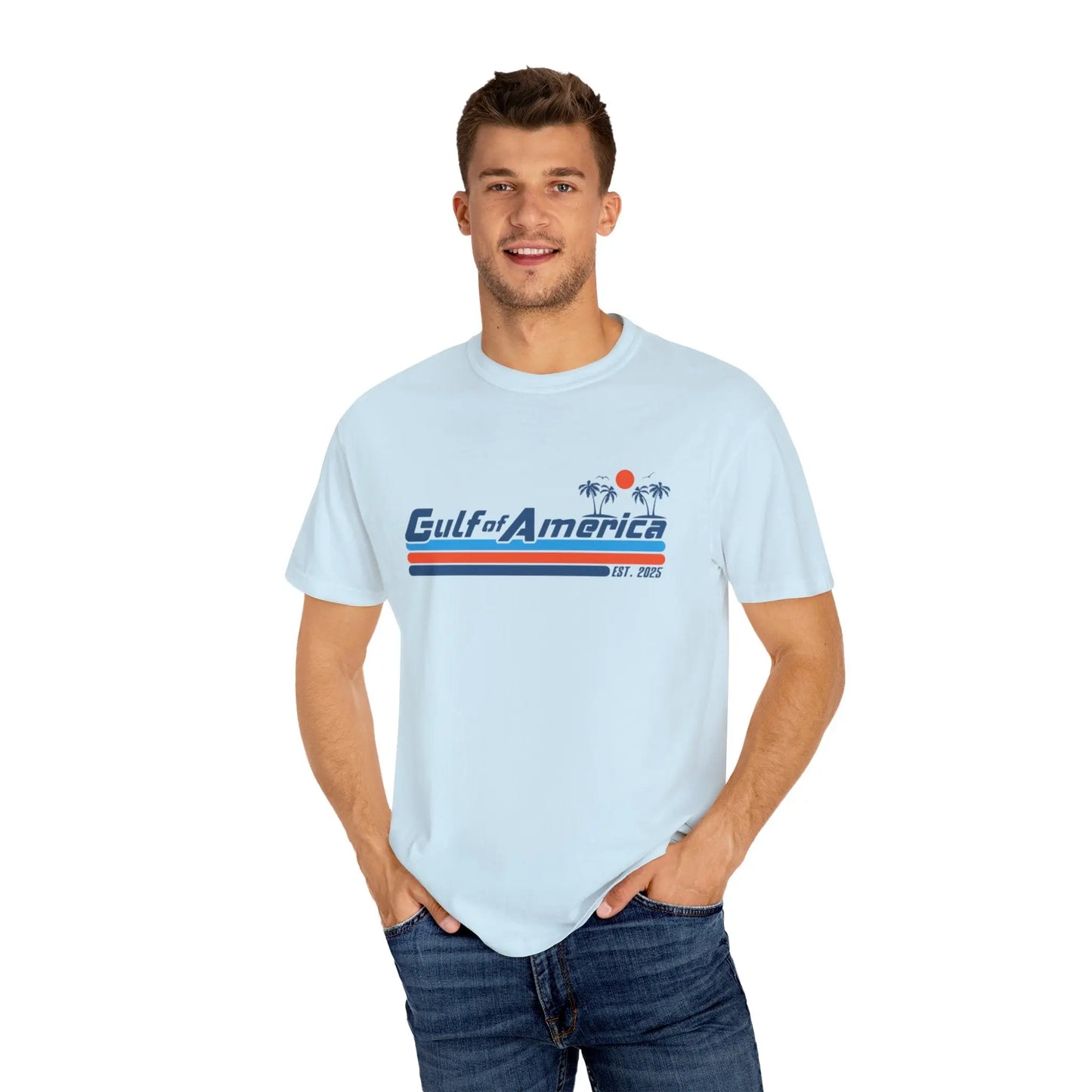 Gulf of America, Retro Beach Vibe Unisex T-Shirt, Comfort Colors, Casual Summer Tee - Galvaleos