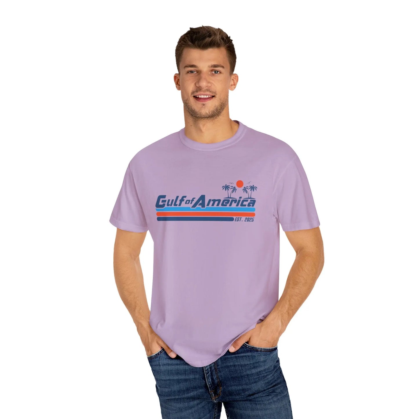 Gulf of America, Retro Beach Vibe Unisex T-Shirt, Comfort Colors, Casual Summer Tee - Galvaleos