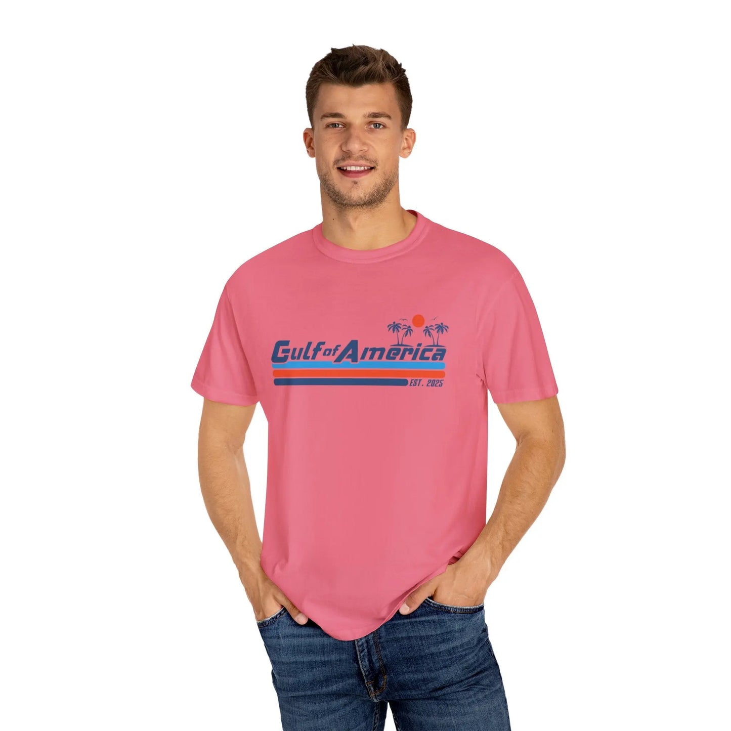 Gulf of America, Retro Beach Vibe Unisex T-Shirt, Comfort Colors, Casual Summer Tee - Galvaleos